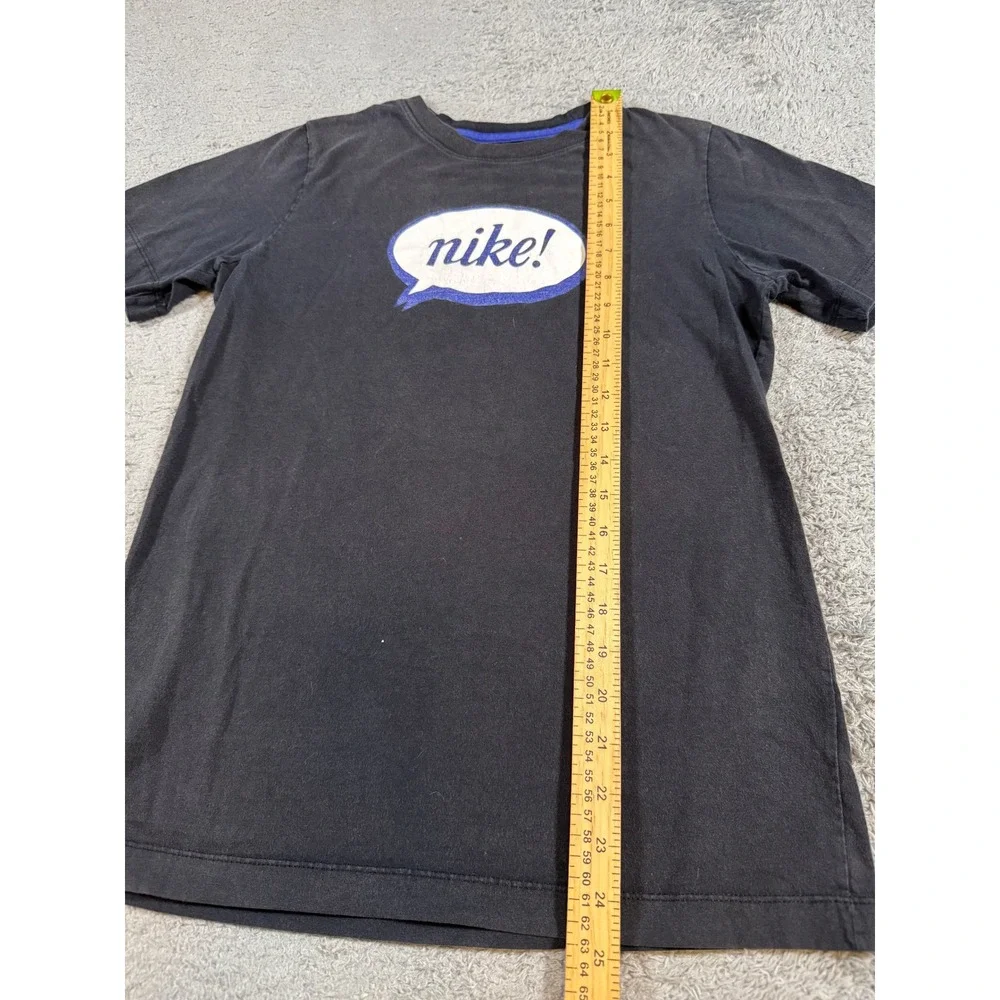 Nike Boys The Nike Tee T-Shirt Large Black Speech Bubble Graphic Cotton